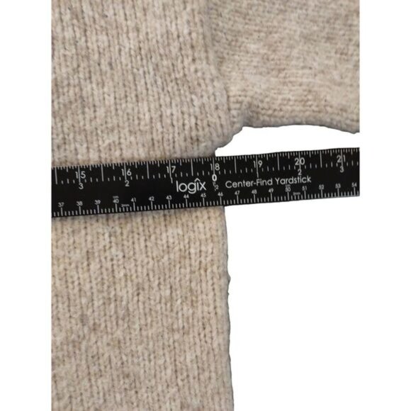 J Crew Womens Beige XXS Wool Blend‎ Button Shoulder Sweater Mock Neck Classic - Picture 6 of 11